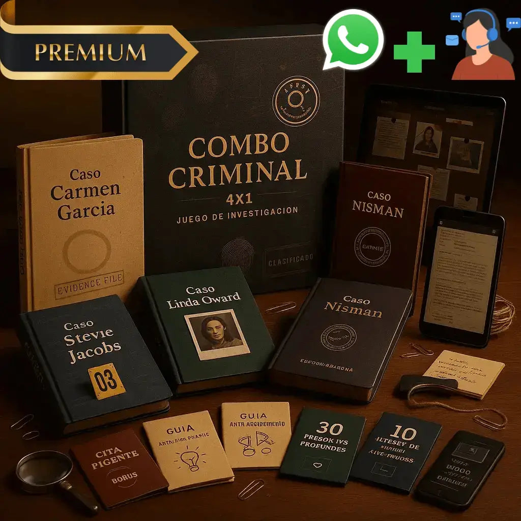 4 Casos + 6 Bonus + Comunidad VIP + Soporte 24/7