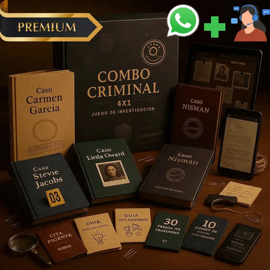 4 Casos + 6 Bonus + Comunidad VIP + Soporte 24/7
